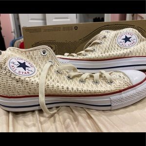 Cream colored converse